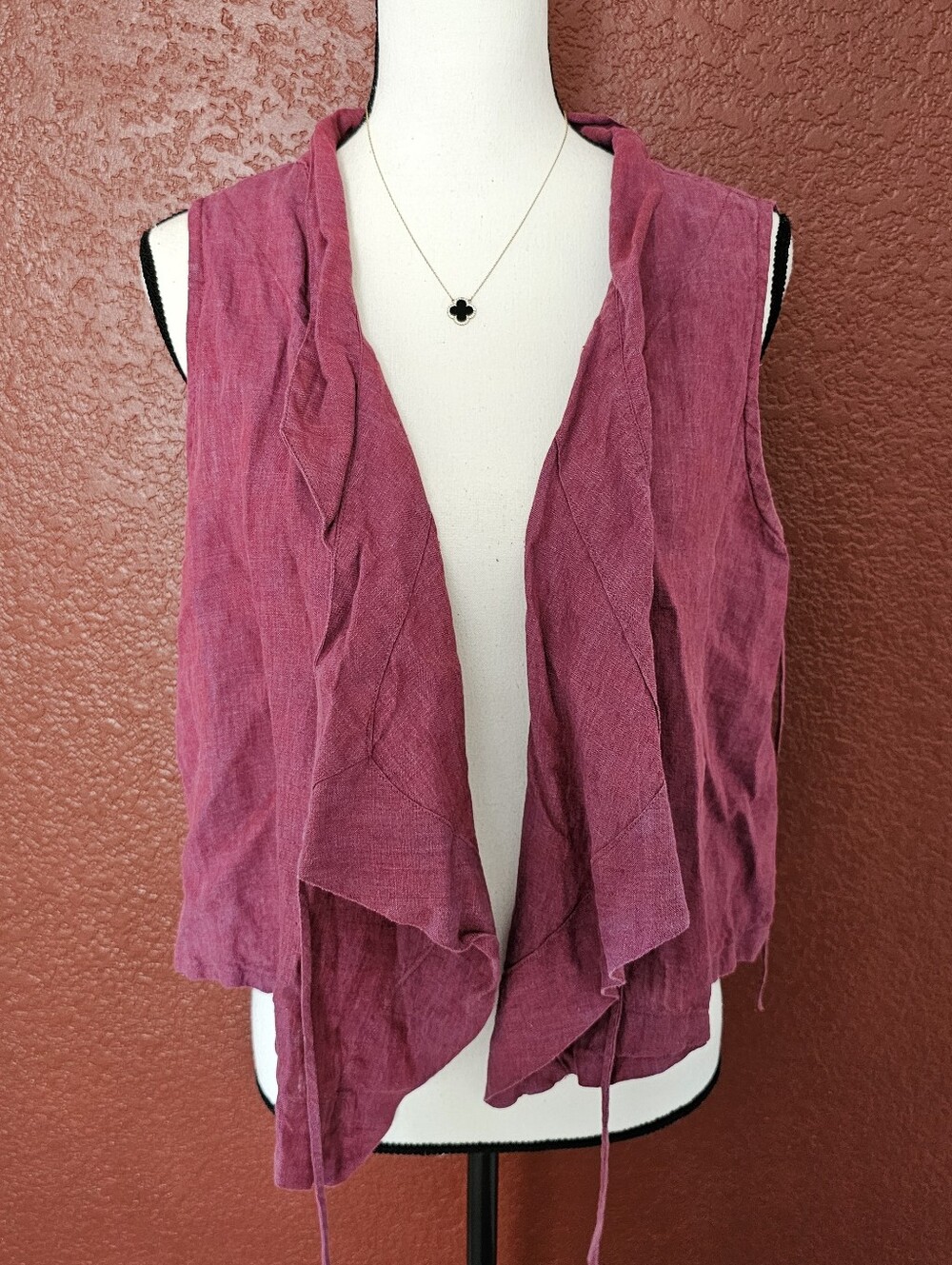 bryn Walker Draped Sleeveless Tunic Vest - Mauve